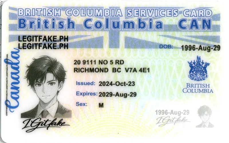 British Columbla (BC-SERVICES CARD) ID